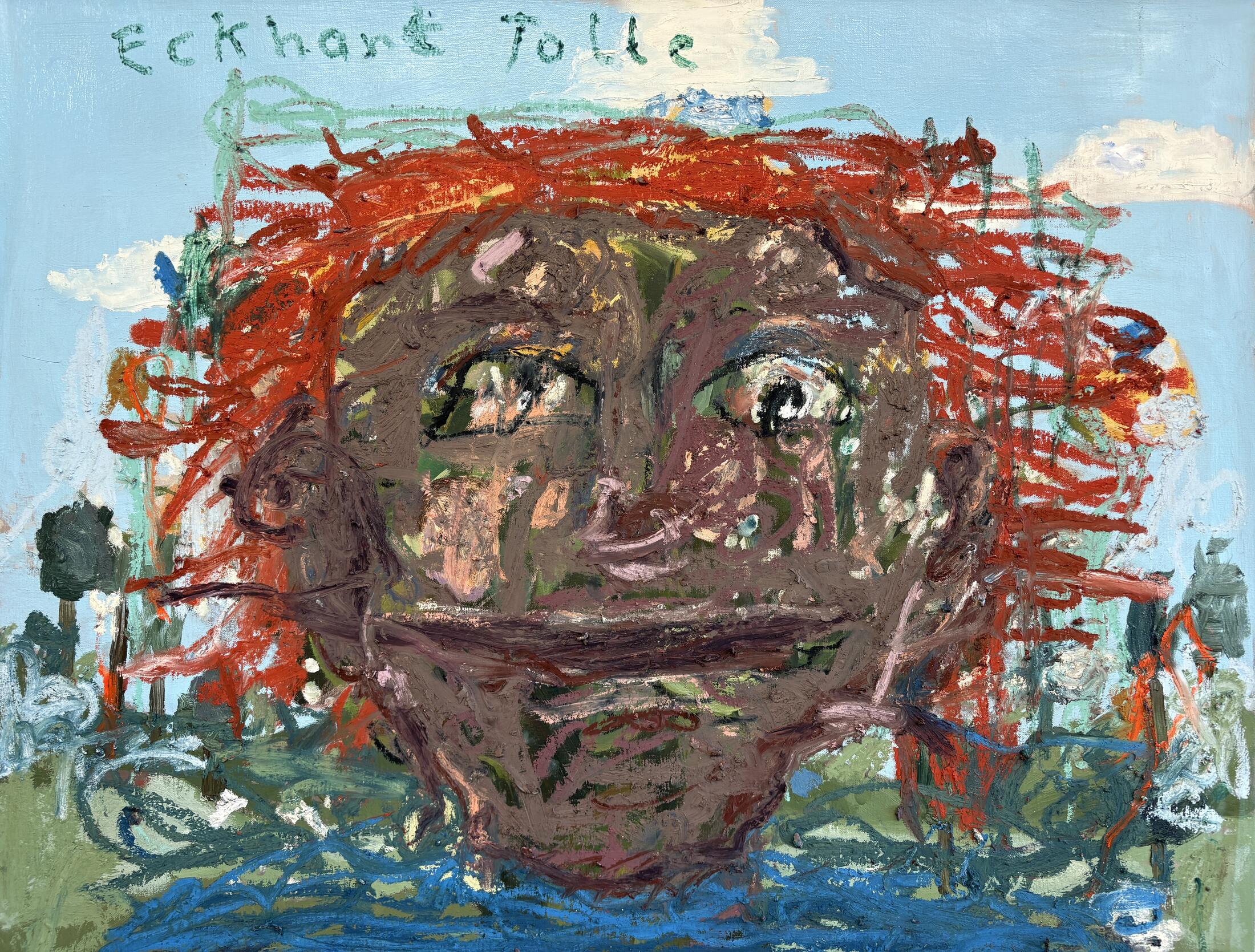 Echart Tolle by Georg Óskar. 80 x 100 cm, oil on canvas, 2025.