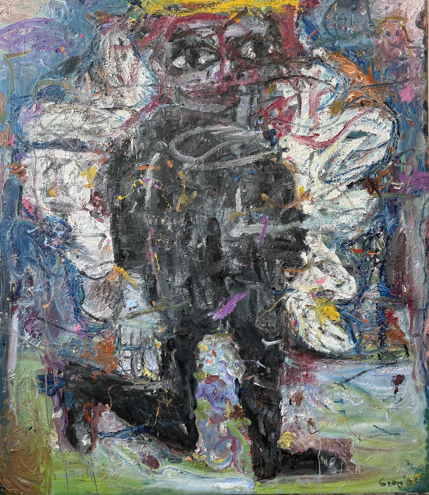 Entry 01 by Georg Óskar. 195 x 170 cm, oil on canvas, 2026.