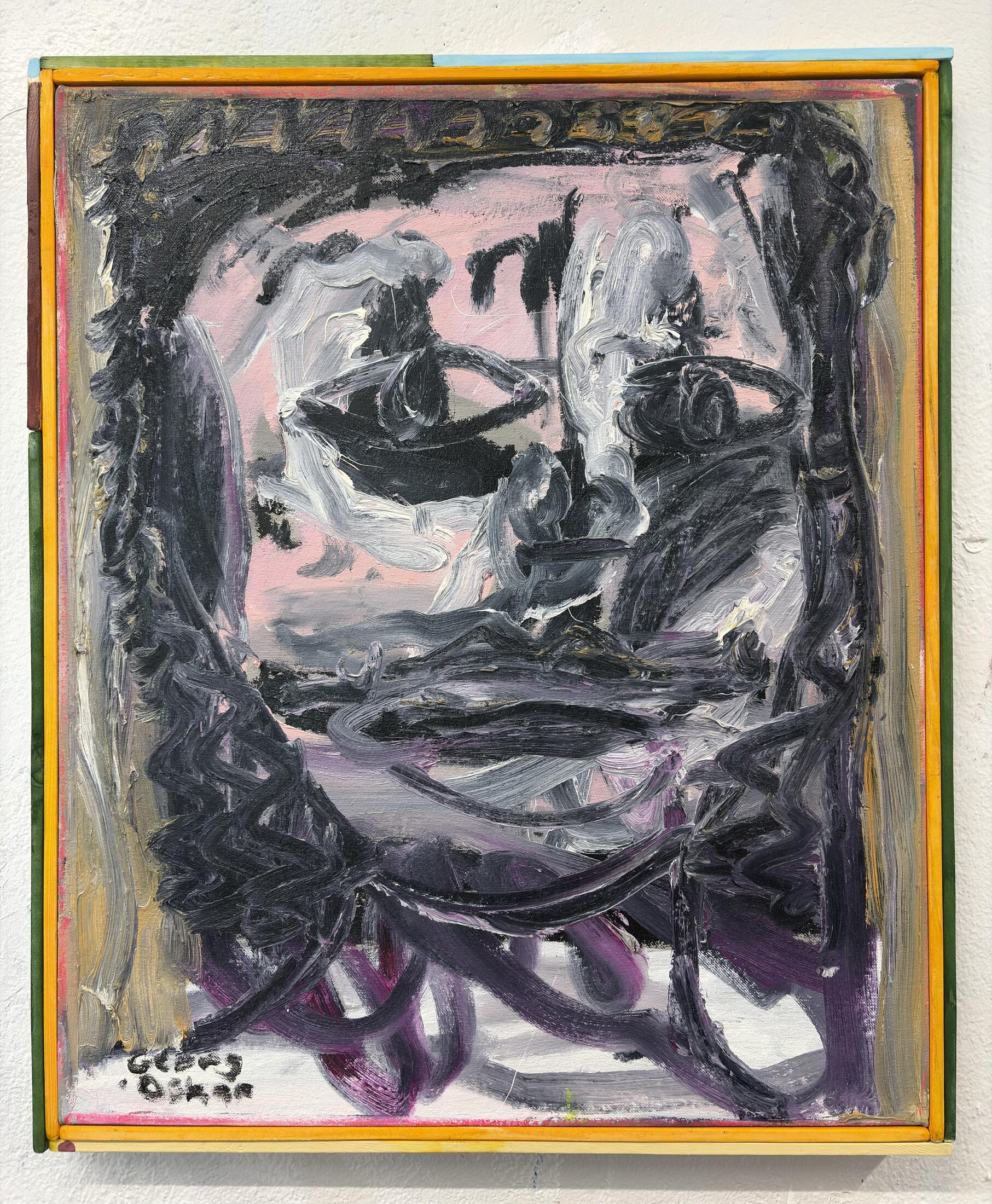 Mirror Portrait by Georg Óskar. 64 x 53.5 cm, oil on canvas + artist frame, 2026.