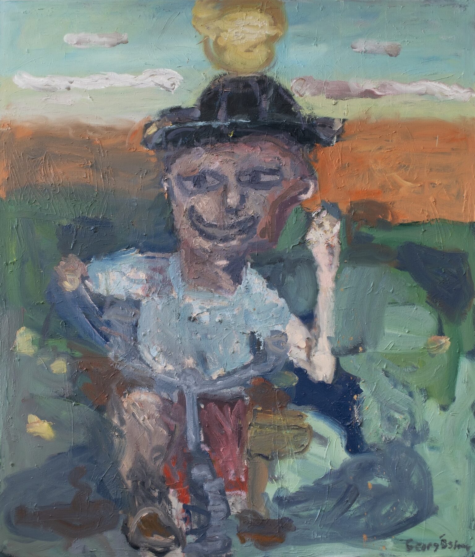 Nowhere, Always by Georg Óskar. 175 x 150 cm, oil on canvas, 2025.