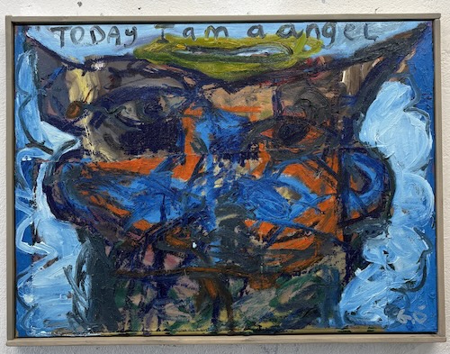 today iam a angel by Georg Óskar. 80 x 60 cm, oil on canvas.