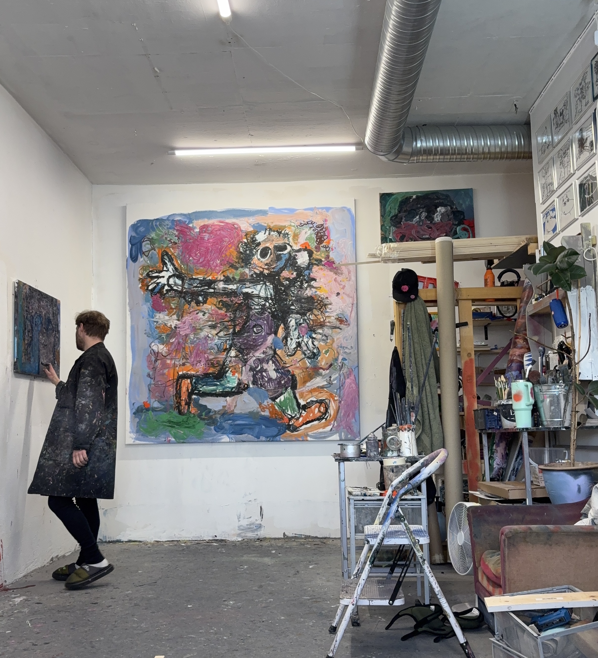 Georg Óskar working in his studio in Oslo, Norway